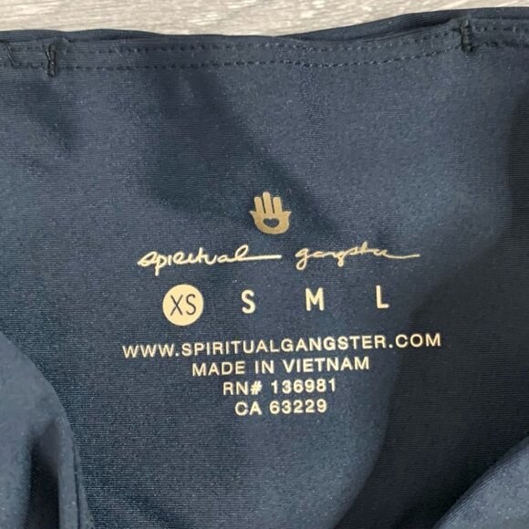 Spiritual Gangster High Waist 7/8 Metallic Sparkle Stripe Legging Rainbow Small - Picture 11 of 13